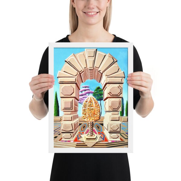 The Memory Cage – Surreal Architectural Painting by Eldor Art ( Enhanced Matte Paper Framed Poster ) - Image 5