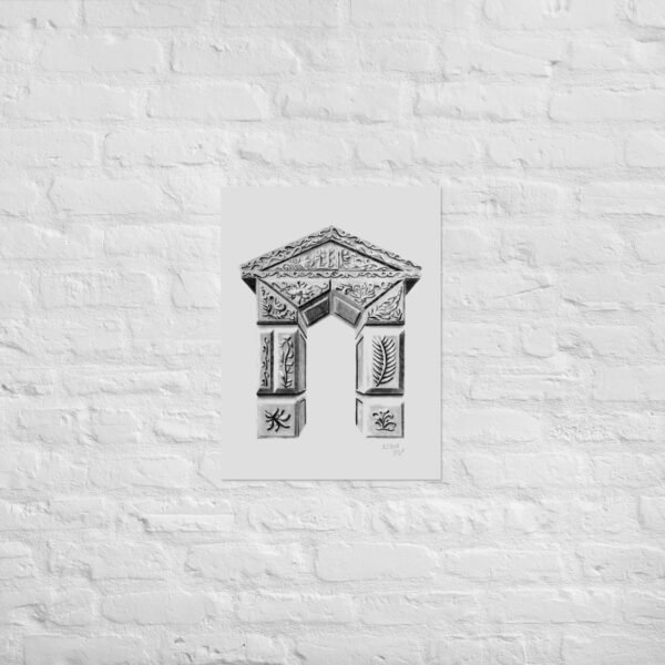 Explore "Ornate Arch - Timeless Elegance," a one-of-a-kind artwork hand-drawn by artist Eldor Art in 2025. This pencil sketch, meticulously crafted on paper, showcases an intricately decorated architectural arch adorned with floral motifs and sculpted details, embodying a timeless classical aesthetic. Perfect for art enthusiasts and collectors, this piece is available as premium art prints on various mediums: premium canvas, elegant posters, textured canvas, and even metal prints for a bold, modern twist. Each print preserves the fine details of the original, making it an ideal addition to elevate your home décor. Purchase this exclusive artwork now and add a touch of elegance to your space!