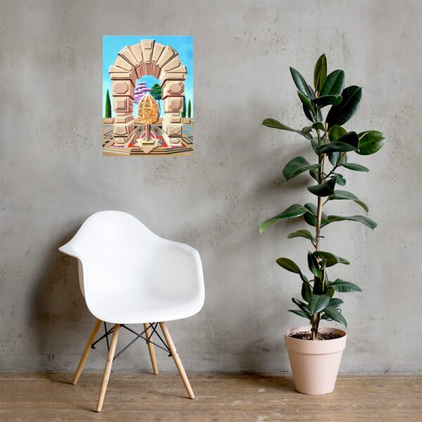 The Memory Cage – Surreal Architectural Painting by Eldor Art ( Enhanced Matte Paper Poster ) - Image 5
