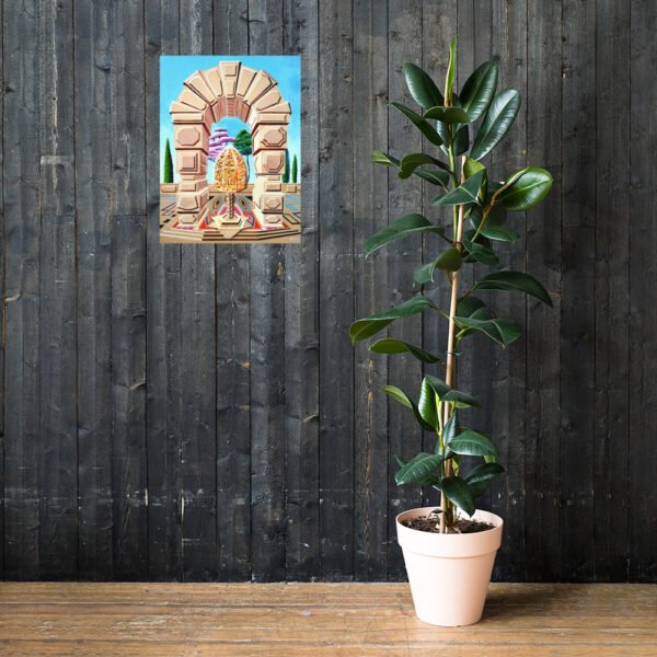 The Memory Cage – Surreal Architectural Painting by Eldor Art ( Enhanced Matte Paper Poster ) - Image 7