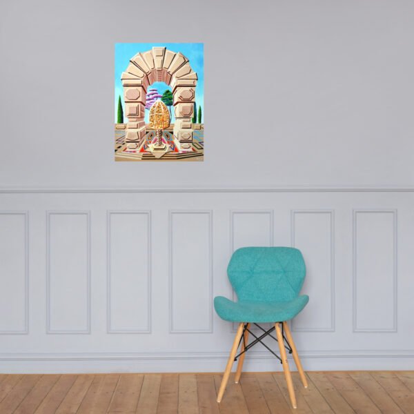 The Memory Cage – Surreal Architectural Painting by Eldor Art ( Enhanced Matte Paper Poster ) - Image 6