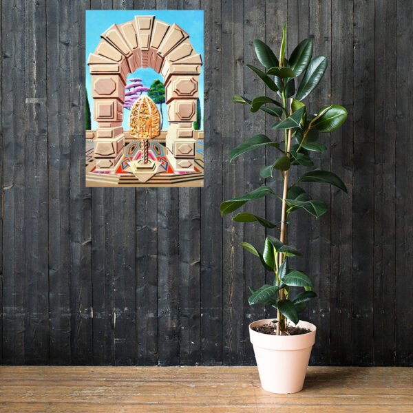 The Memory Cage – Surreal Architectural Painting by Eldor Art ( Enhanced Matte Paper Poster ) - Image 9