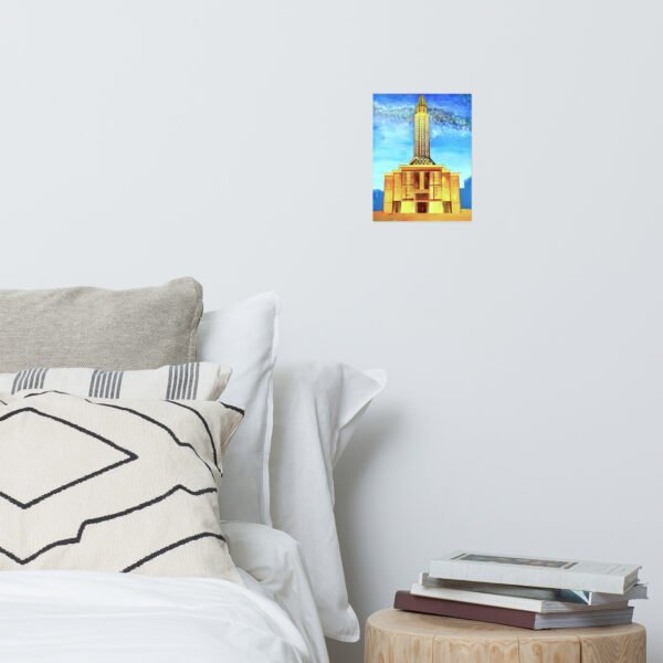 Le Havre Night Tower – Dreamlike Cityscape by Eldor Art ( Enhanced Matte Paper Poster ) - Image 3