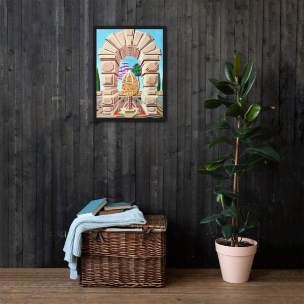 The Memory Cage – Surreal Architectural Painting by Eldor Art ( Framed Canvas ) - Image 3