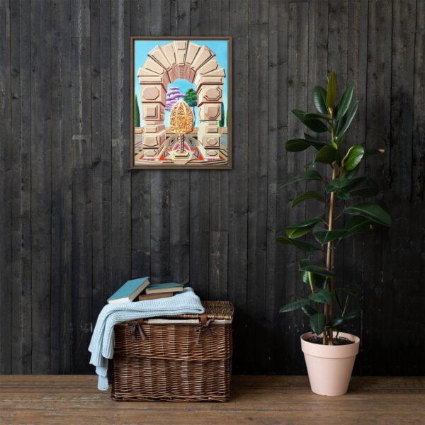 The Memory Cage – Surreal Architectural Painting by Eldor Art ( Framed Canvas ) - Image 5