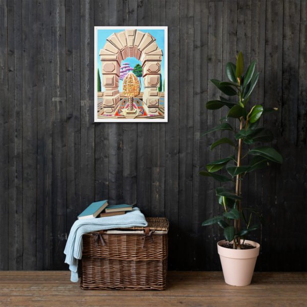 The Memory Cage – Surreal Architectural Painting by Eldor Art ( Framed Canvas ) - Image 8
