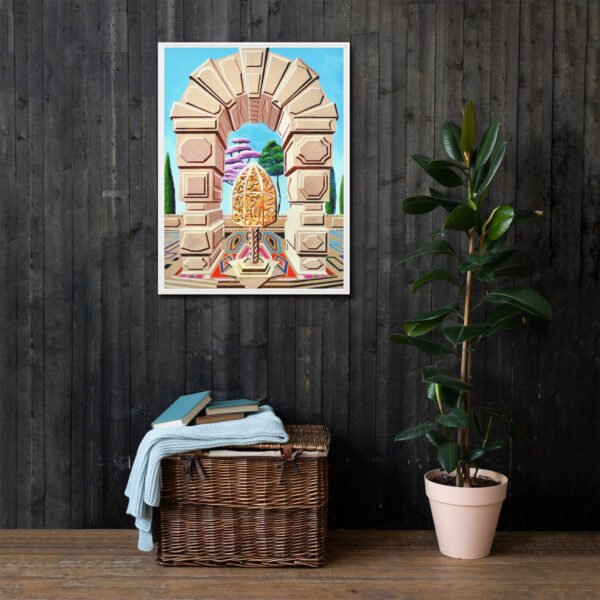 The Memory Cage – Surreal Architectural Painting by Eldor Art ( Framed Canvas ) - Image 9