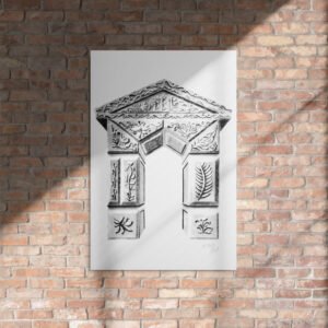 Explore "Ornate Arch - Timeless Elegance," a one-of-a-kind artwork hand-drawn by artist Eldor Art in 2025. This pencil sketch, meticulously crafted on paper, showcases an intricately decorated architectural arch adorned with floral motifs and sculpted details, embodying a timeless classical aesthetic. Perfect for art enthusiasts and collectors, this piece is available as premium art prints on various mediums: premium canvas, elegant posters, textured canvas, and even metal prints for a bold, modern twist. Each print preserves the fine details of the original, making it an ideal addition to elevate your home décor. Purchase this exclusive artwork now and add a touch of elegance to your space!