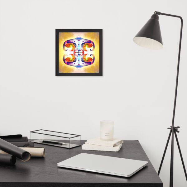 Solar Radiance – Intuitive Mandala by Eldor Art ( Premium Luster Photo Paper Framed Poster ) - Image 3