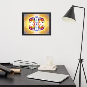 Discover Solar Radiance, a luminous digital painting by Eldor Art, where sacred symmetry meets vibrant abstraction. Inspired by natural forms and energetic frequencies, this mandala-like artwork radiates golden, red, blue and violet tones, invoking inner balance and solar energy. A spiritual and modern visual celebration that transforms any space with warmth and harmony. Printed on canvas, metal plate, or high-definition poster, this piece is a perfect fit for both serene interiors and bold modern decors
