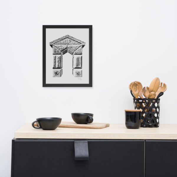 Explore "Ornate Arch - Timeless Elegance," a one-of-a-kind artwork hand-drawn by artist Eldor Art in 2025. This pencil sketch, meticulously crafted on paper, showcases an intricately decorated architectural arch adorned with floral motifs and sculpted details, embodying a timeless classical aesthetic. Perfect for art enthusiasts and collectors, this piece is available as premium art prints on various mediums: premium canvas, elegant posters, textured canvas, and even metal prints for a bold, modern twist. Each print preserves the fine details of the original, making it an ideal addition to elevate your home décor. Purchase this exclusive artwork now and add a touch of elegance to your space!