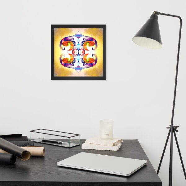 Solar Radiance – Intuitive Mandala by Eldor Art ( Premium Luster Photo Paper Framed Poster ) - Image 4
