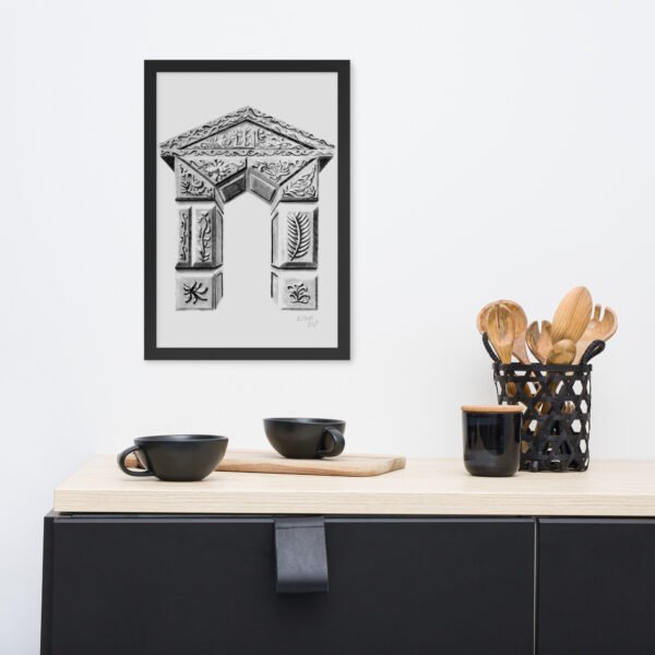 Ornate Arch - Timeless Elegance by Eldor Art ( Premium Luster Photo Paper Framed Poster ) - Image 4