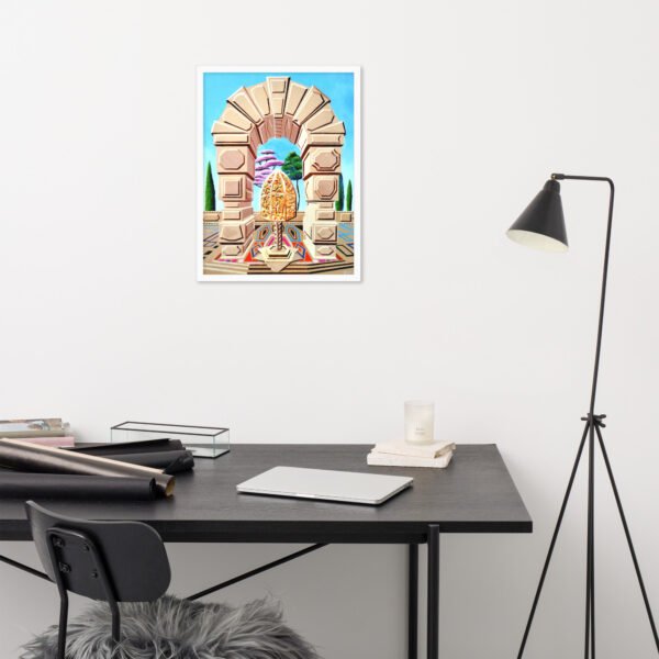 The Memory Cage – Surreal Architectural Painting by Eldor Art ( Premium Luster Photo Paper Framed Poster ) - Image 6