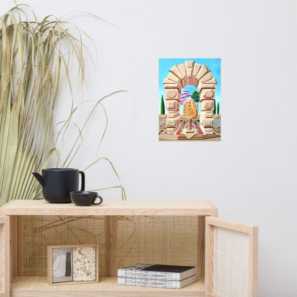 The Memory Cage – Surreal Architectural Painting Wall by Eldor Art ( Premium Luster Photo Paper Poster ) - Image 2