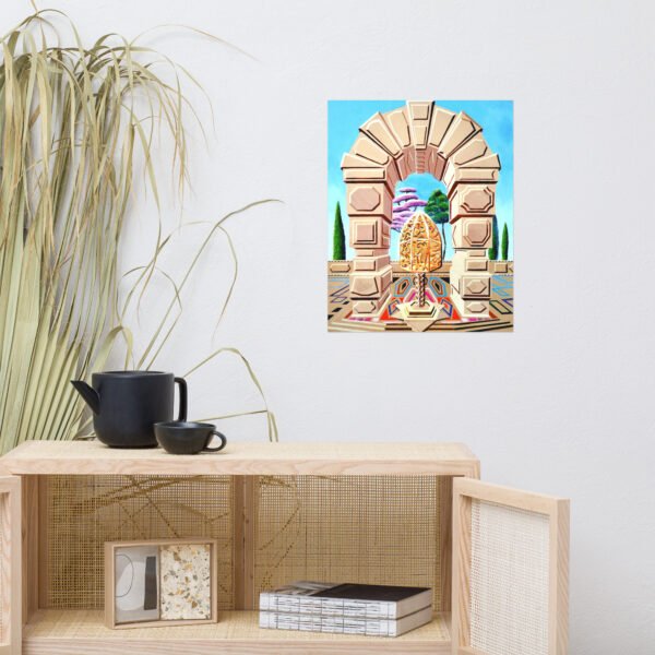 The Memory Cage – Surreal Architectural Painting Wall by Eldor Art ( Premium Luster Photo Paper Poster ) - Image 3
