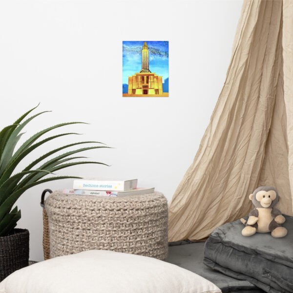 Le Havre Night Tower – Dreamlike Cityscape by Eldor Art ( Premium Luster Photo Paper Poster ) - Image 3