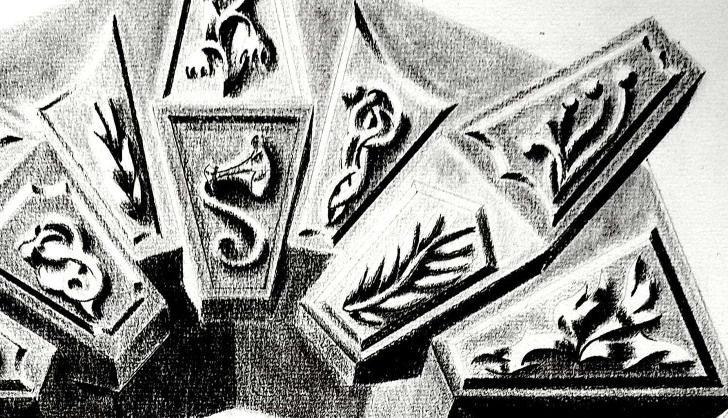 Classical pencil drawing by Eldor Art – High-resolution JPEG from the Eldorart collection featuring ornate archway and architectural details