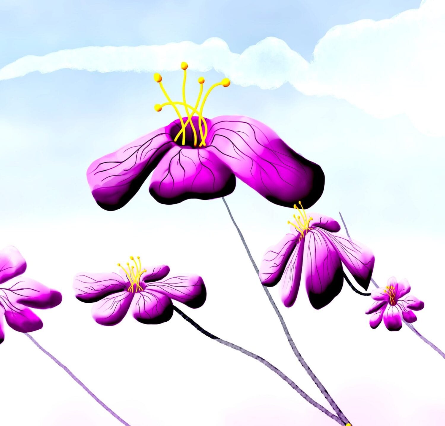 Surreal floral digital artwork by Eldor Art – High-resolution JPEG from the Eldorart collection featuring abstract bloom and vibrant textures