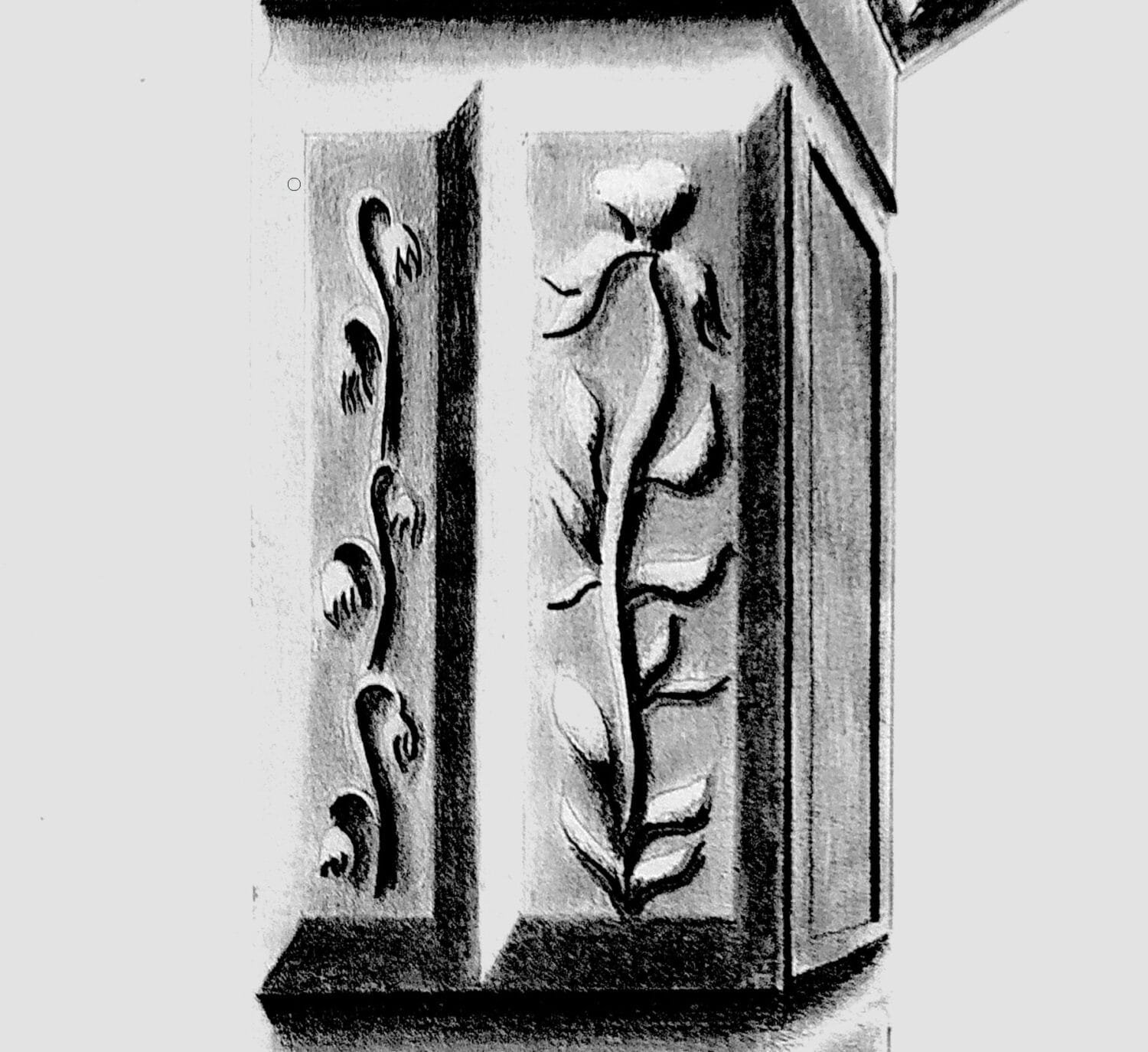 Architectural pencil drawing by Eldor Art – High-resolution JPEG from the Eldorart collection featuring ornate archway and classical details