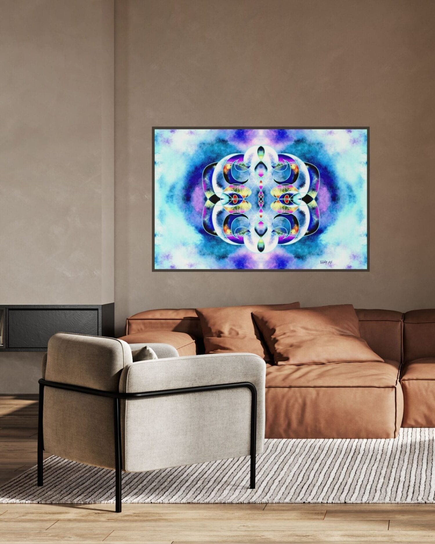 Sacred geometry artwork by Eldor Art – High-resolution JPEG from the Eldorart collection featuring light mandala and symmetrical design