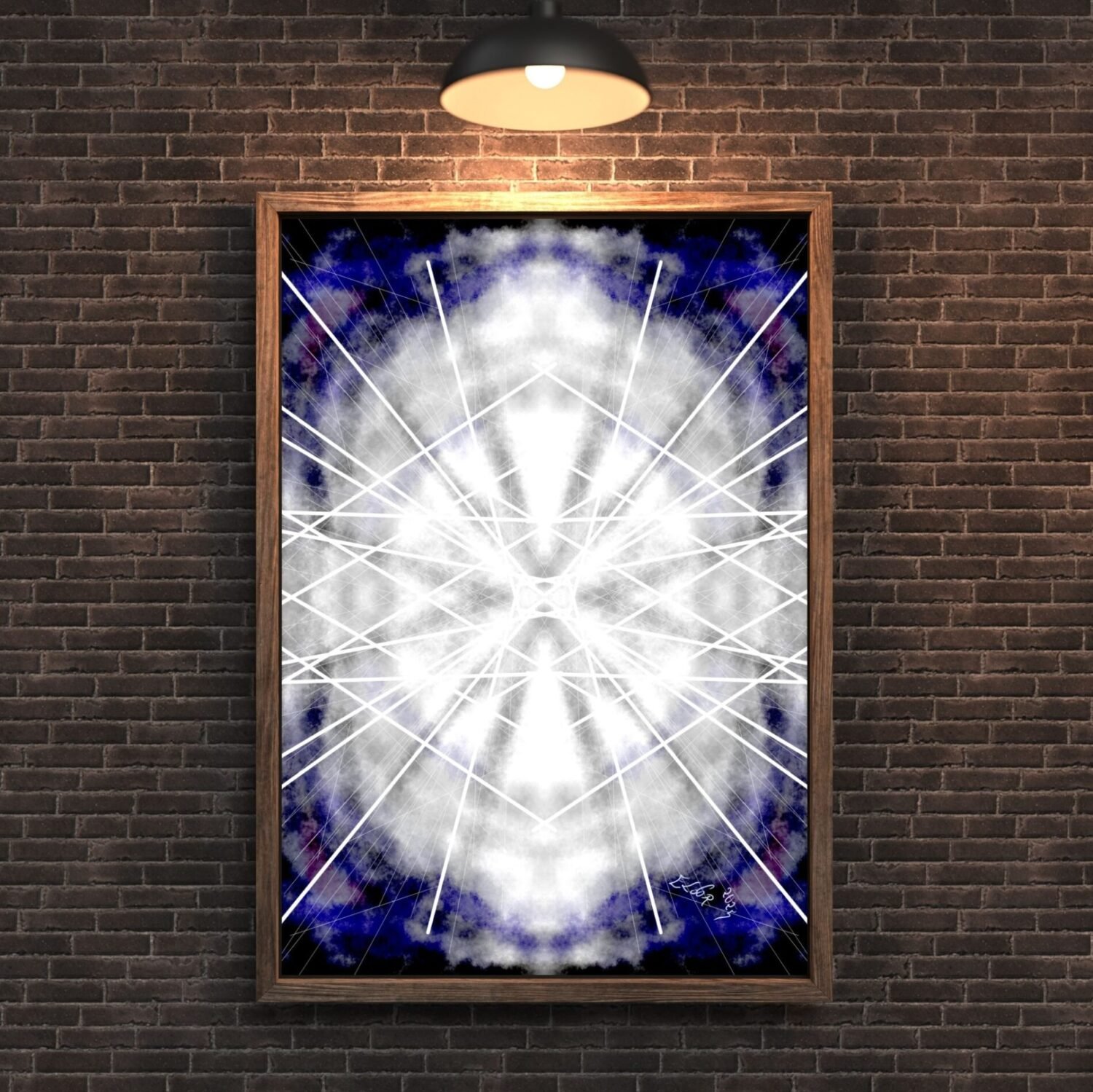 Abstract cosmic artwork by Eldor Art – Digital painting from the Eldorart collection featuring radiant symmetry and vibrant energy