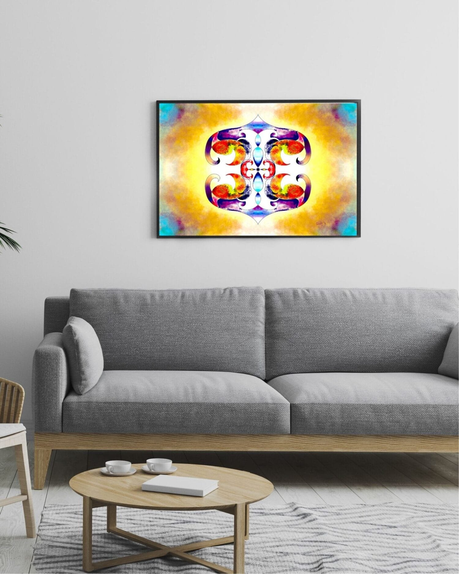 Abstract cosmic artwork by Eldor Art – High-resolution JPEG from the Eldorart collection featuring radiant symmetry and signed digital design