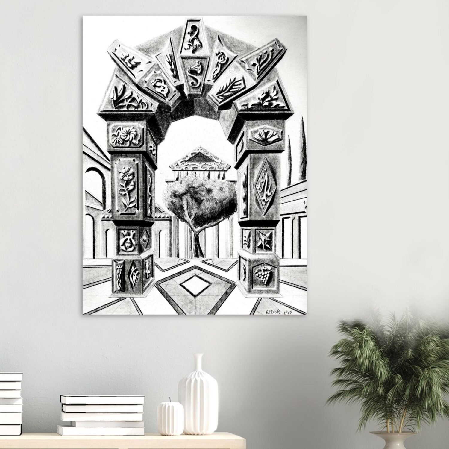 Greco-Roman digital artwork by Eldor Art – Matte print from the Eldorart collection