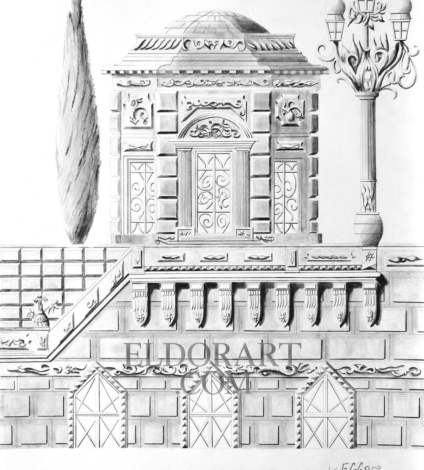 The Beautiful Era – Original Drawing by Eldor Art