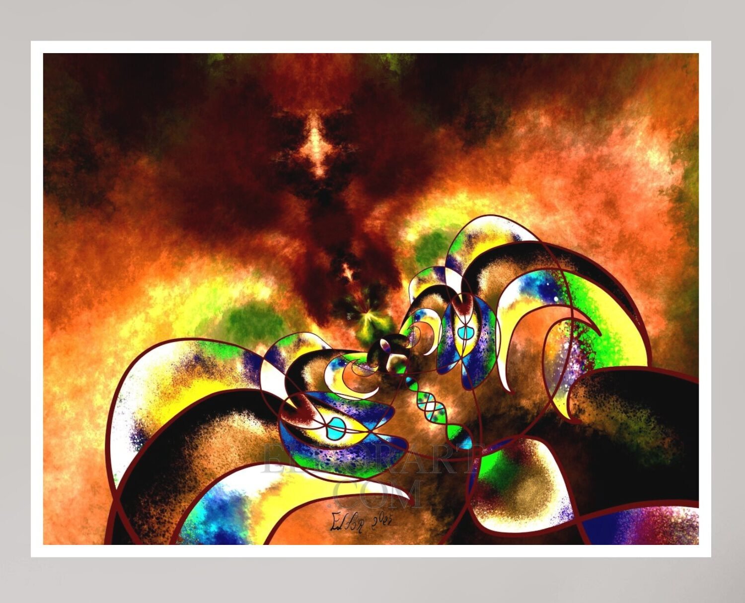 Angel’s Assault fine art print by Eldor Art, hand-signed and numbered with certificate of authenticity