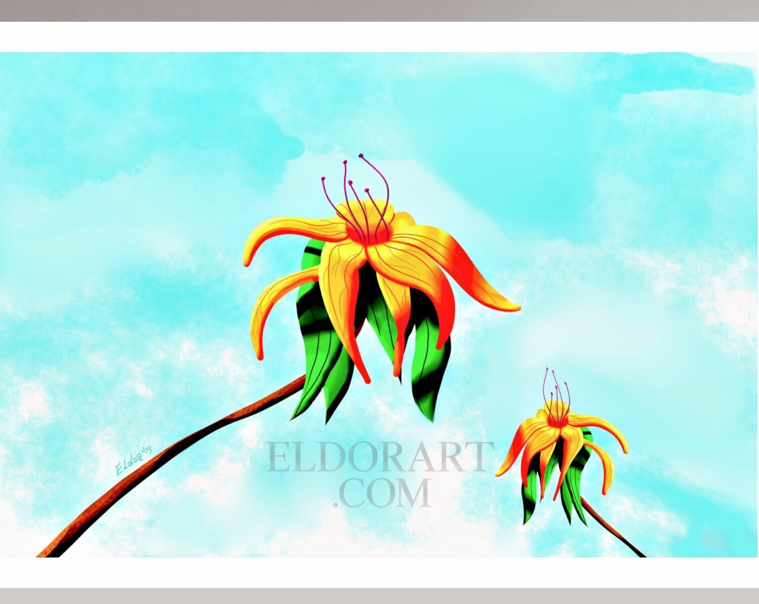 Skyward Lilies — Limited Fine Art Print | Eldor Art