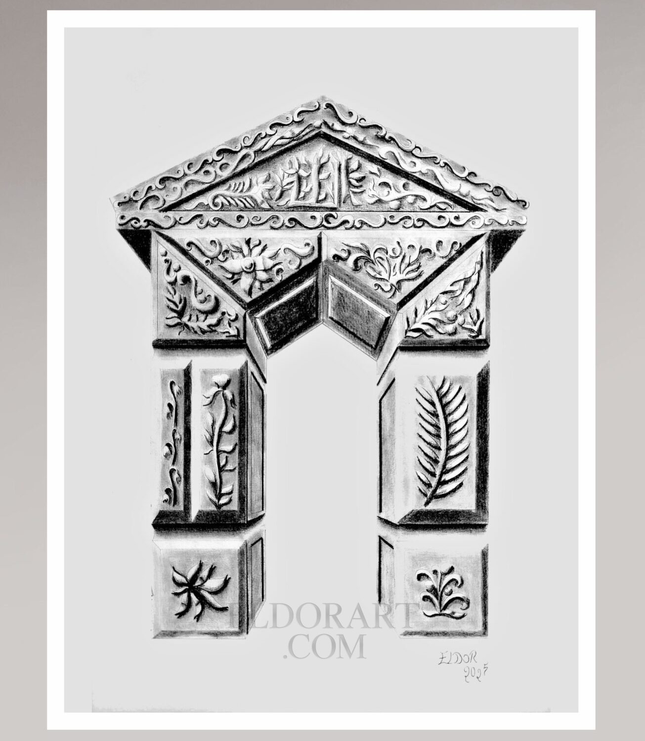 Ornate Arch fine art print by Eldor Art, hand-signed and numbered with certificate of authenticity